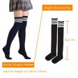 Hot Sale Sexy Striped Women Warm High Socks - Noir