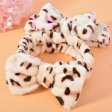 1 Pcs Leopard Headband Coral Fleece Facial Makeup Headband