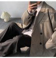 Giacche vintage da uomo Cappotto boxy doppio petto micro scozzese