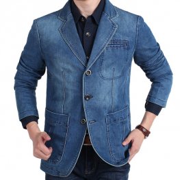 Capispalla da uomo in denim da uomo in cotone moda vintage