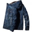 Cappotto da uomo con cappuccio Autunno Denim Outwear Abbigliamento maschile di alta qualità