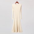 Robe longue en tricot pour femme