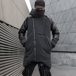 Chaqueta de plumón de moda de ropa acolchada de algodón de longitud media para hombre