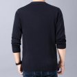 Pull en laine chaud pour homme Pull en tricot patchwork