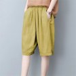 Women New Casual Loose Trendy Flax Shorts