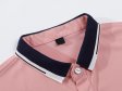 Fashion Casual Cotton Cool Lapel Men Polo Shirt - Pink