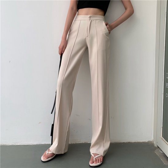 Pantalones de chándal rectos elegantes de moda de verano de cintura alta para mujer